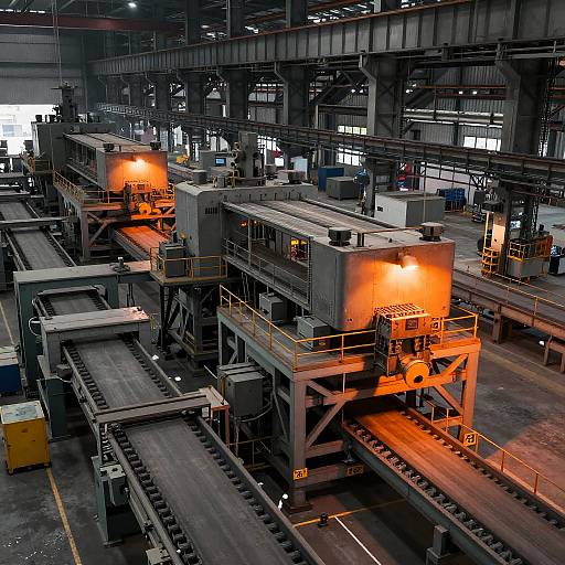 Wireframe Steel Factory Interior View