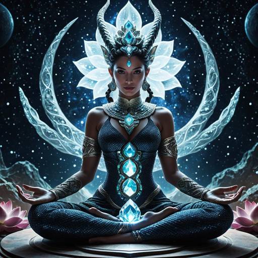 Mystical Crystal Serpent Goddess Portrait Mystical Crystal Serpent Goddess Portrait