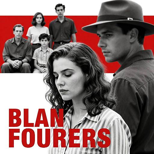 Dramatic Black-and-White Film Poster Art