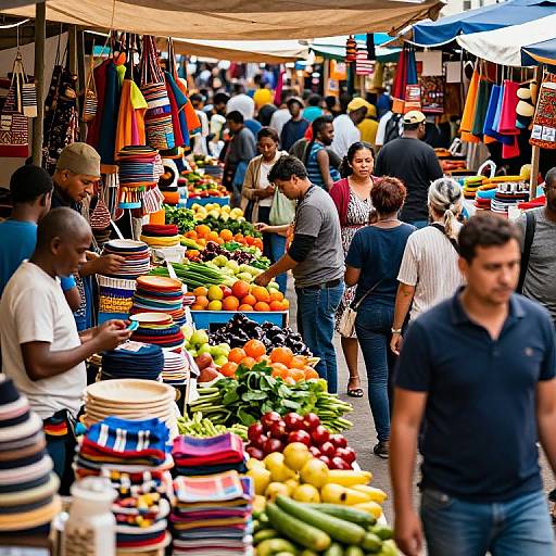 Vibrant Moyenne Market Scene