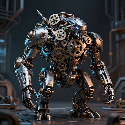 Mechanical Creature with Intricate Gears