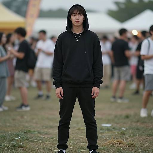 Festival Style Casual Male Portrait