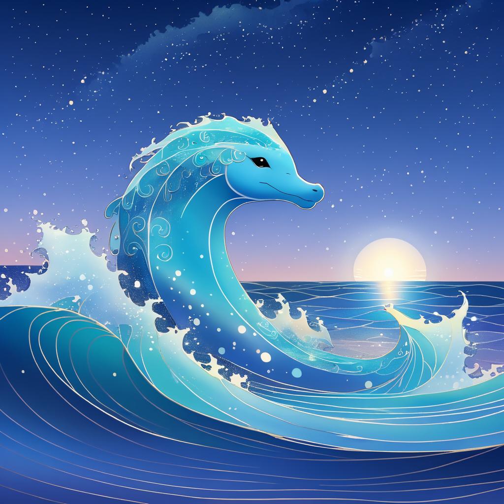 Serene Lapras by the Dusk Shore