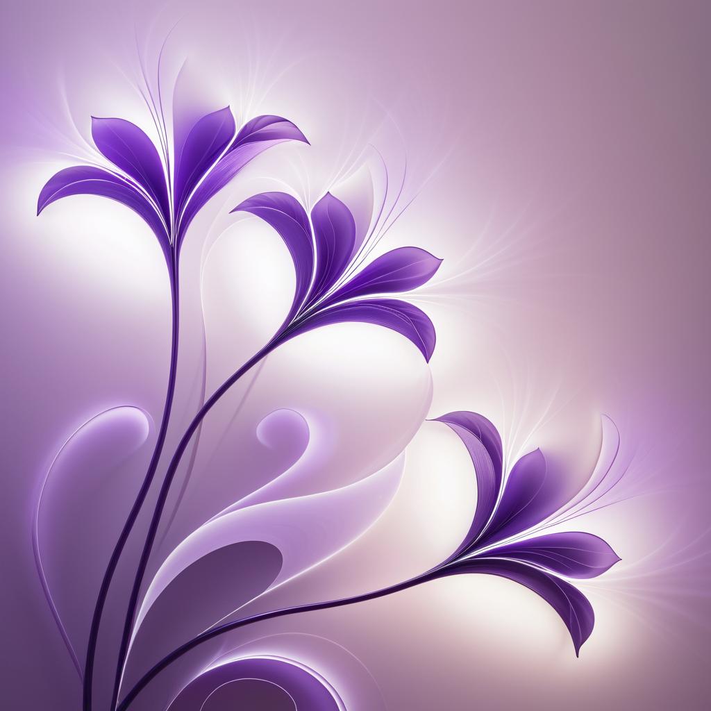 Ethereal Purple Flower Light Painting