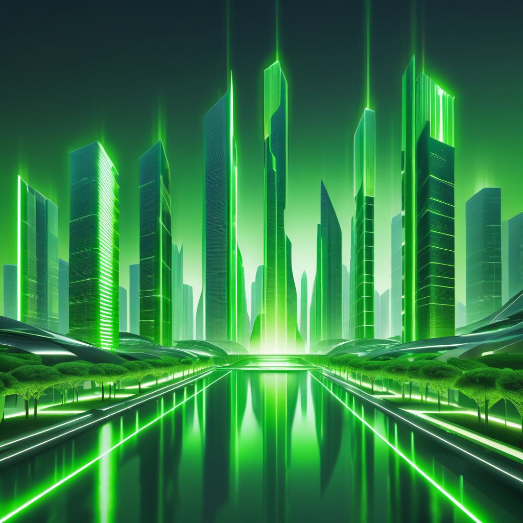 Futuristic Metropolis with Green Technology