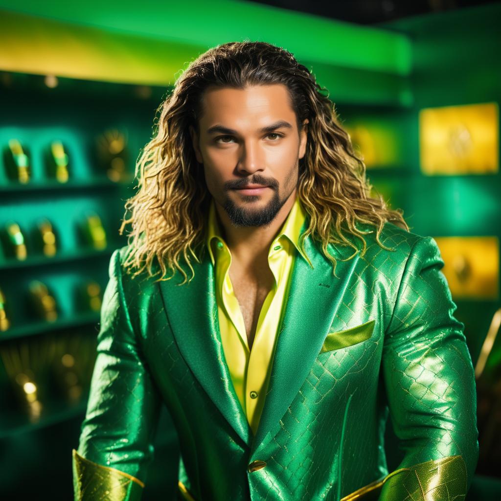 Vibrant Jason Momoa Aquaman Cosplay Photo