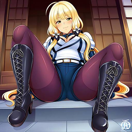 Illustration of Monoyoshi sadamune, touken ranbu in the style of Revolverwing