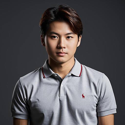 Realistic Male Model in Polo Shirt