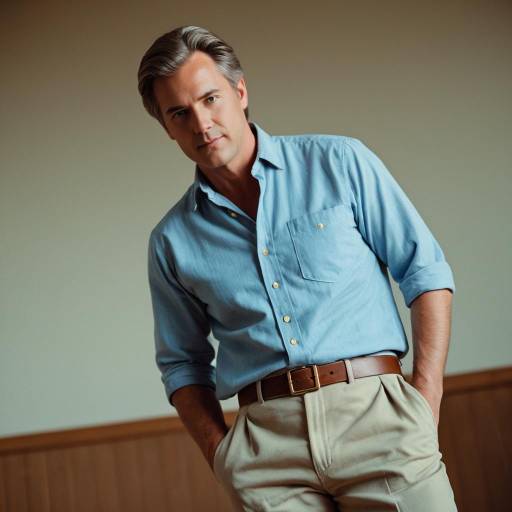 Middle-aged Man in Classic 1960s Outfit