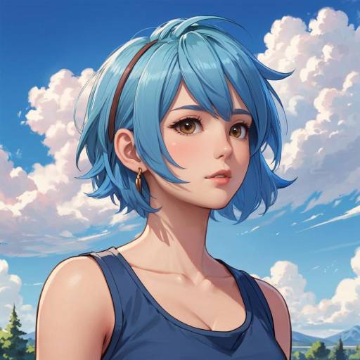 Portrait of a Girl Against the Sky