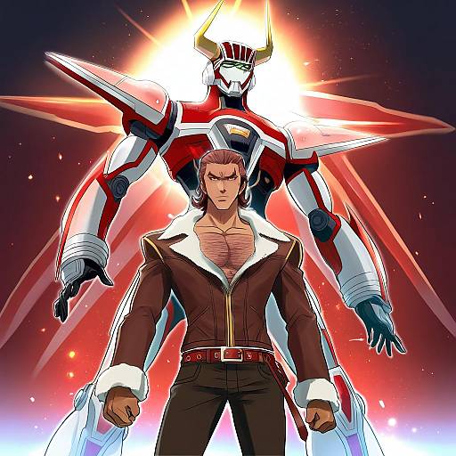 Illustration of Antonio lopez, tiger & bunny in the style of Ahenn