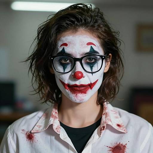 Eerie Clown Portrait with Leatherface Inspiration