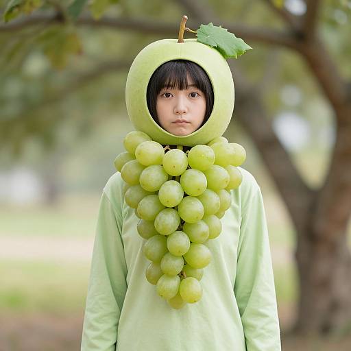 Woman in Wonderfruit Grape Costume