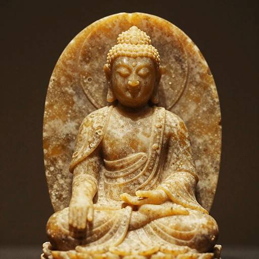 Serene Sandstone Buddha Macro Shot