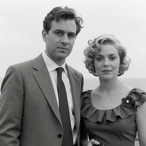 Classic Black-and-White Portrait of a Couple