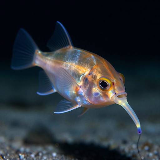 Bioluminescent Anglerfish Lure Close-Up