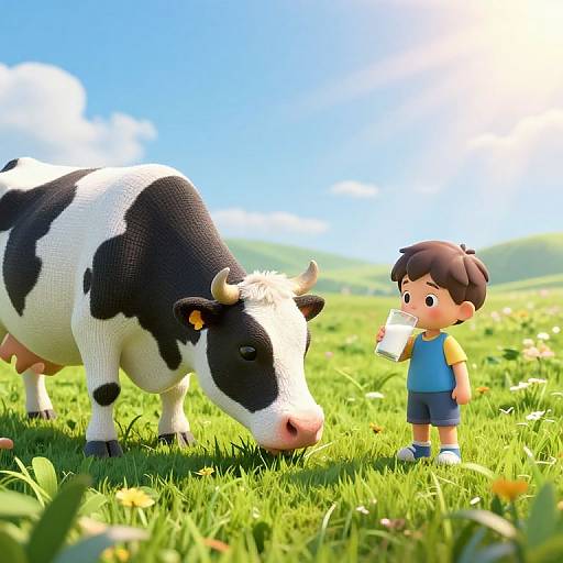 Hyper-Realistic ASCII Meadow Scene