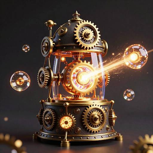 Steampunk Dragon Ball Generator Machine