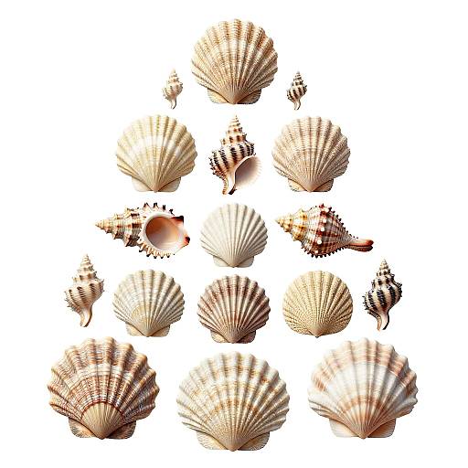Decorative Shells Fabric Design