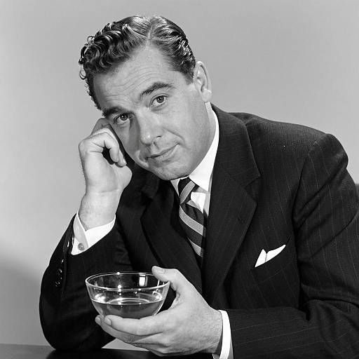 Vintage 1940s Black and White Portrait