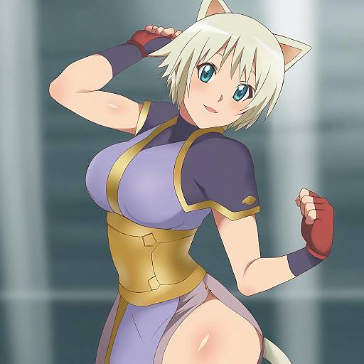 Illustration of Monk (final fantasy), final fantasy in the style of Kagemusha