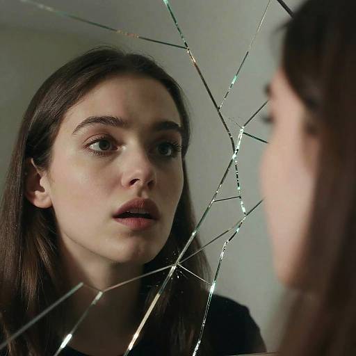 Fractured Mirror Emotional Portrait