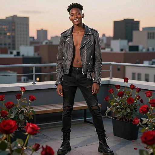 Urban Fashion Portrait of Non-Binary Individual