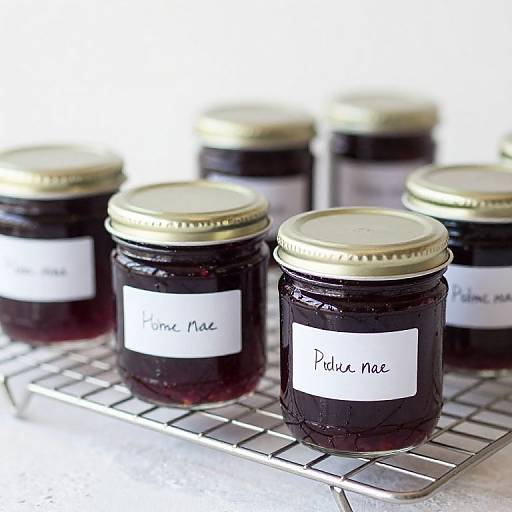 Homemade Jam in Glass Jars