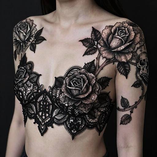 Dark Gothic Lace Tattoo Designs