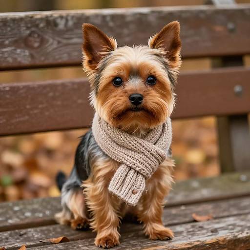 Cozy Min Pin Yorkie Mix Portrait