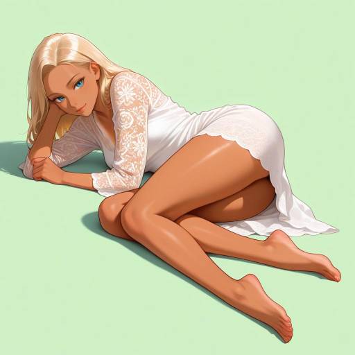 Photorealistic Portrait of Relaxed Athletic Woman Photorealistic Portrait of Relaxed Athletic Woman
