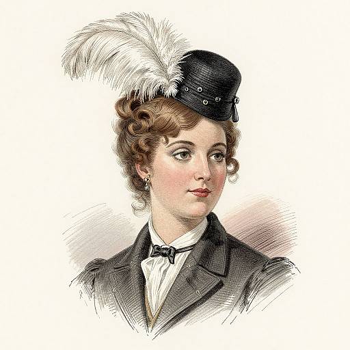 Vintage 1900s Fashion Illustration