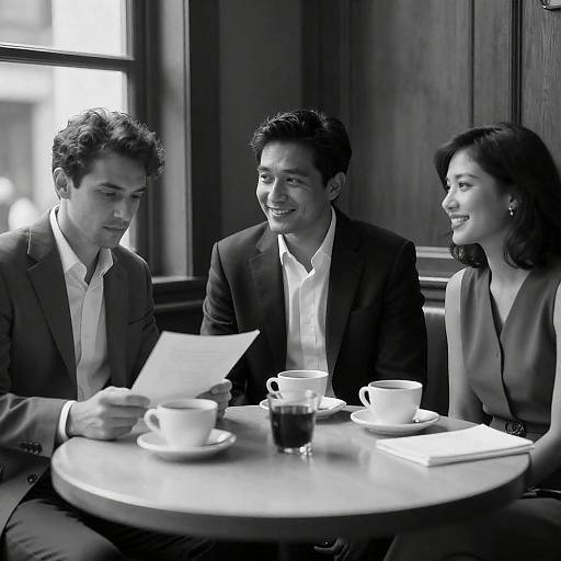 Serious Discussion at Round Table