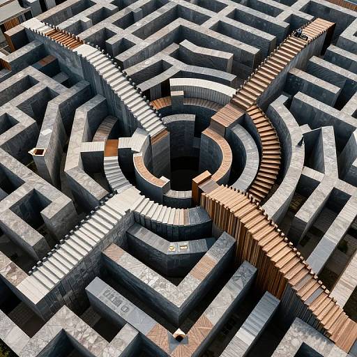 Escher-Inspired Otherworldly Maze