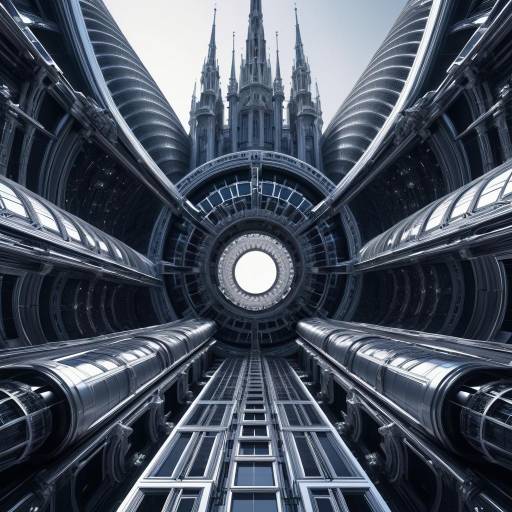 Futuristic Gothic Space Station Interior
