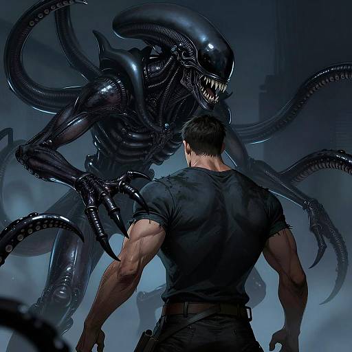 Confrontation with a Dark Alien Being