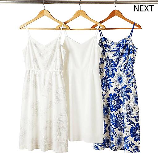 Elegant Trio of White Dresses