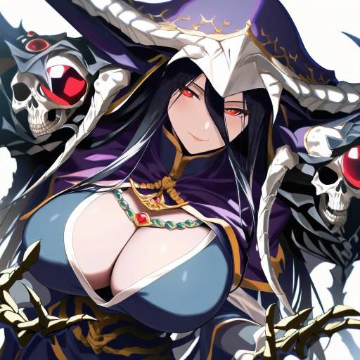 Illustration of Ainz ooal gown, overlord (maruyama) in the style of Hakai shin