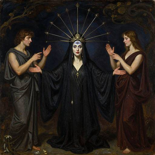 Occult Psychic Woman in Dark Ritual