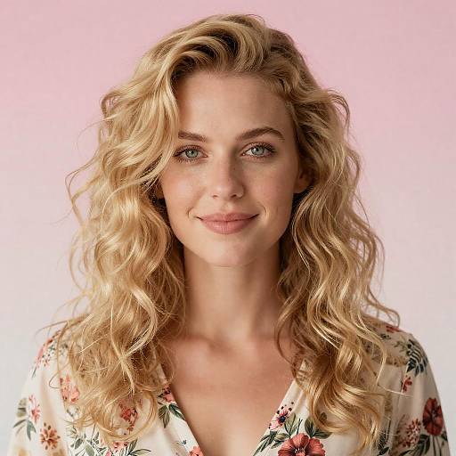 Soft Portrait of a Smiling Blonde Woman