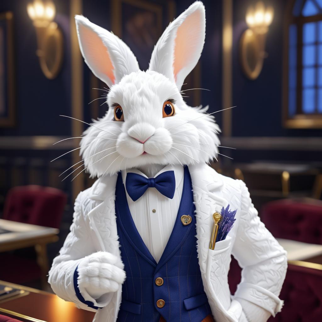 Charming 3D Rabbit in Stylish Attire