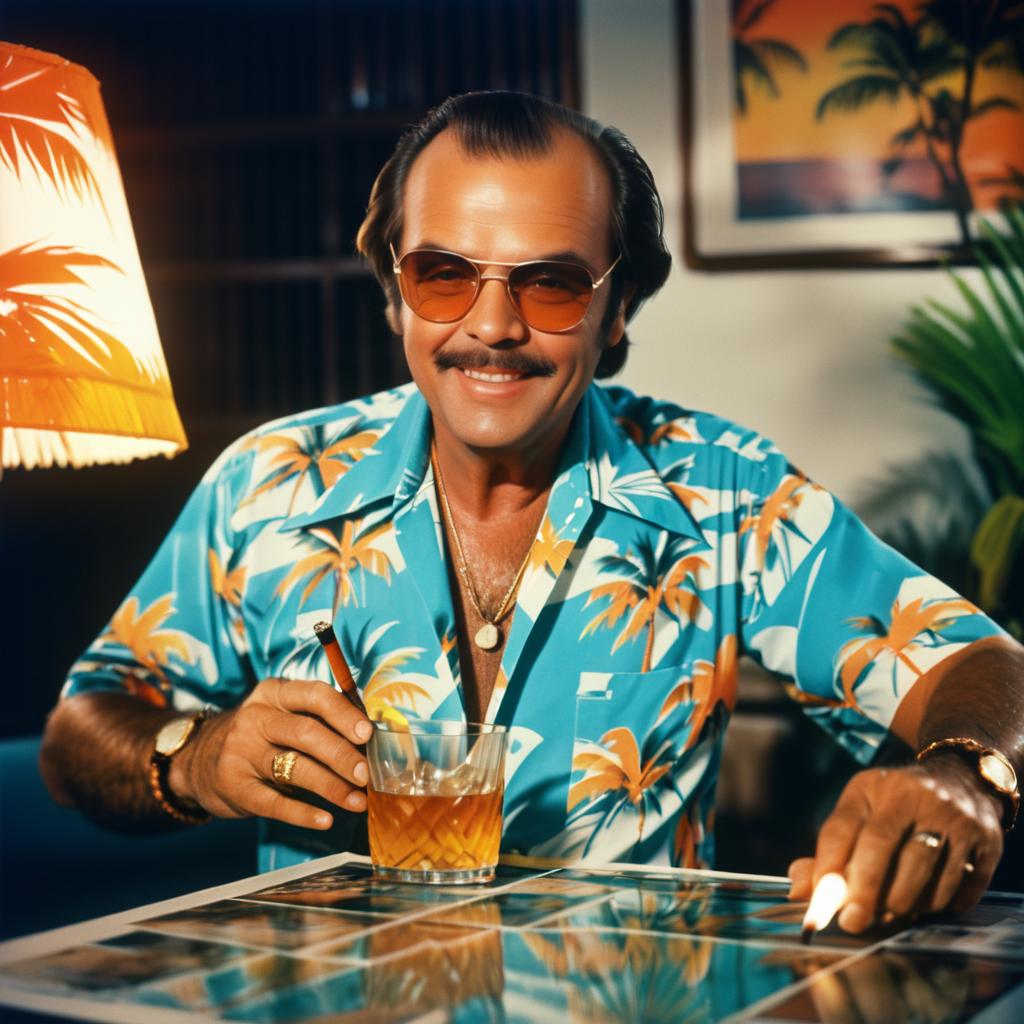 Jack Nicholson in Retro Hawaiian Vibes