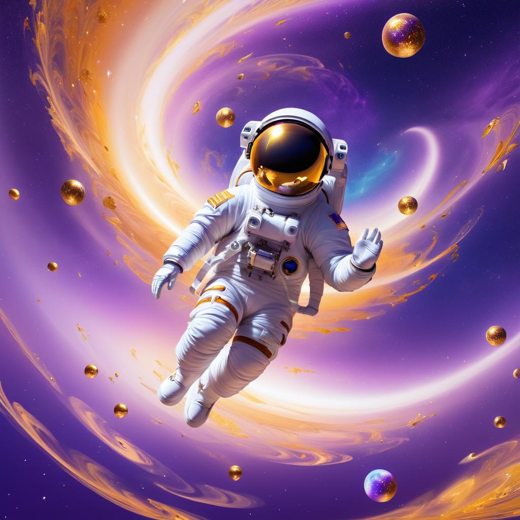 Astronaut in Blissful Cosmic Perspective