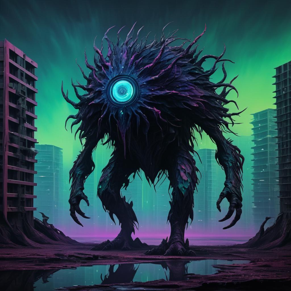 Surreal Mutant Creature in Dystopia