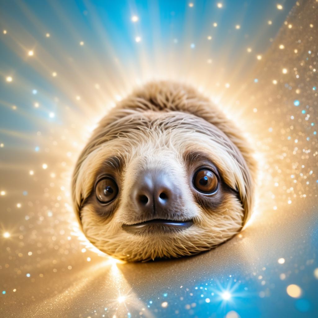 Dreamy Close-Up of a Sleepy Sloth