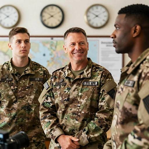 Military Men in Camouflage Portrait