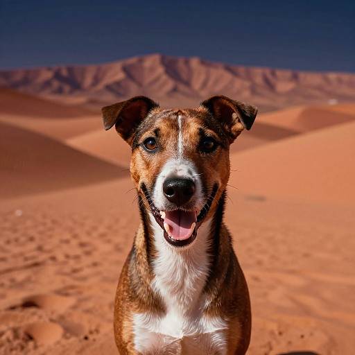 Photorealistic Rat Terrier in Neon Landscape