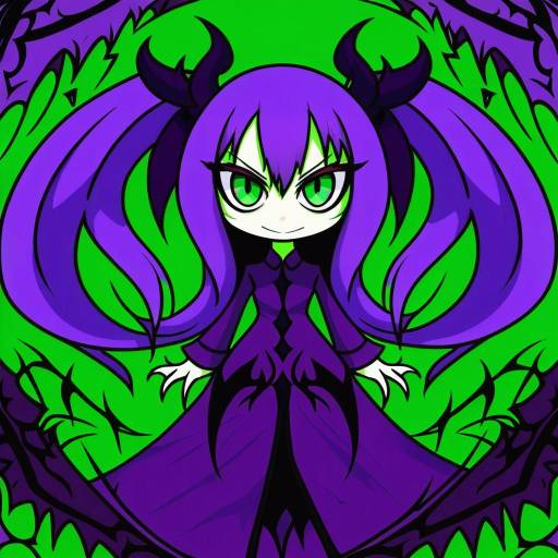 Illustration of Al azif, demonbane in the style of Karaagetarou