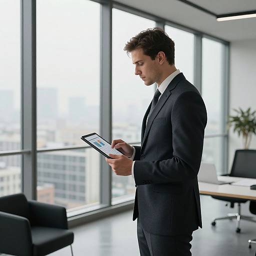 Sophisticated Businessman in Modern Office