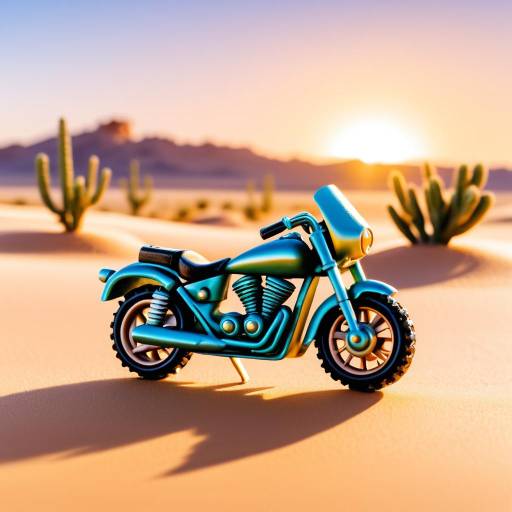 Miniature Motorcycle in Nevada Desert